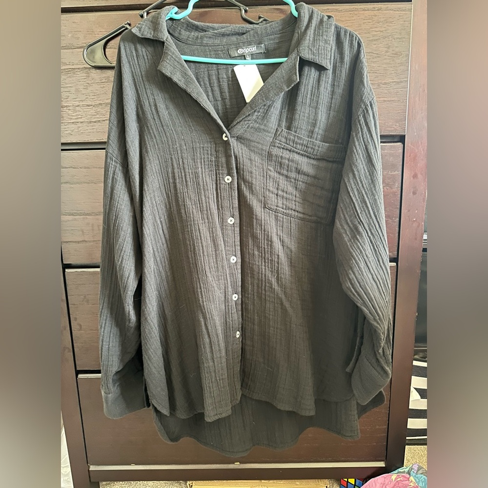 Rip Curl Black Casual Button Down Shirt